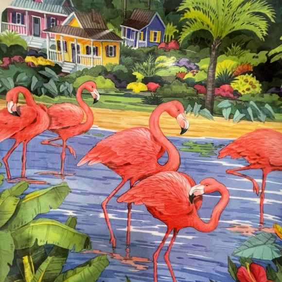 New Sakura Flamingo 16 inch round platter - Picture 2 of 4